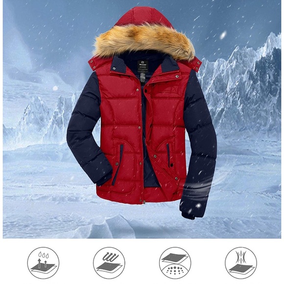 Wantdo puffer jacket winter coat warm wind proof - Picture 4 of 16